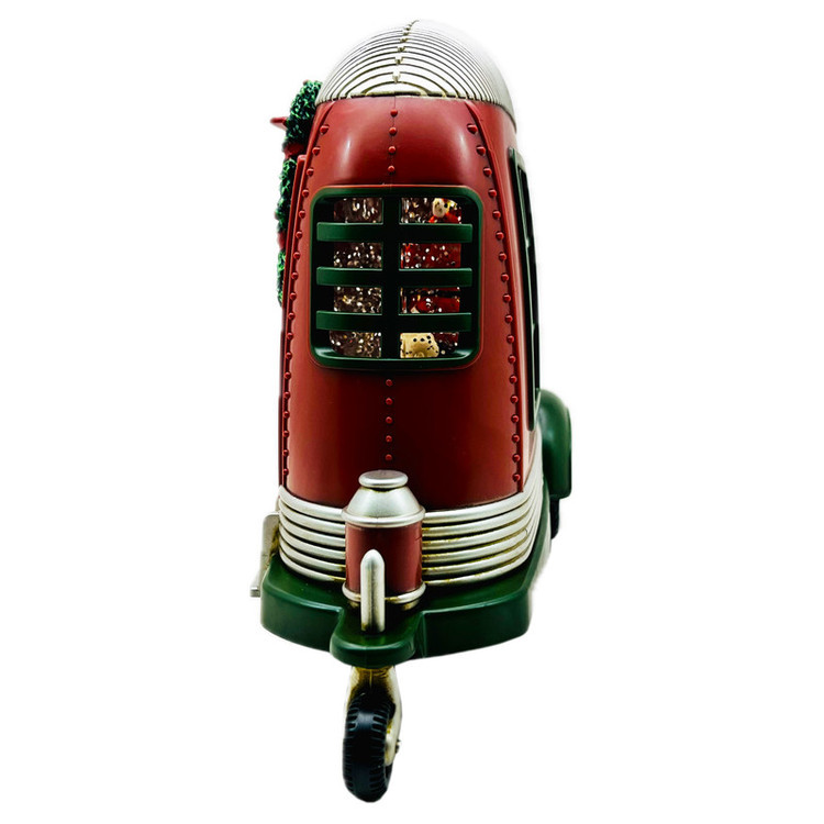 گوی موزیکال مدل پمپی لایت باکس آکواریومی طرح کمپر بابانوئل و کریسمس کد P4222