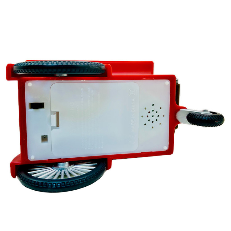 گوی موزیکال مدل پمپی لایت باکس آکواریومی طرح چرخ دستی بابانوئل و کریسمس کد P4214
