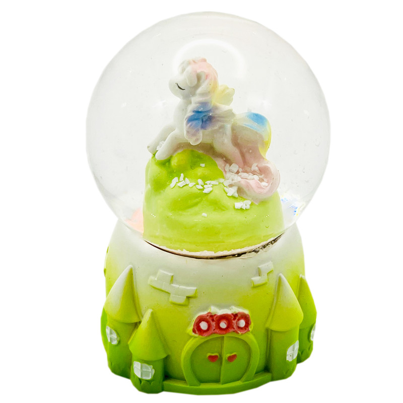 گوی چراغ‌دار مدل  بیبی یونیکورن و قلعه شادی کد ABCD5920