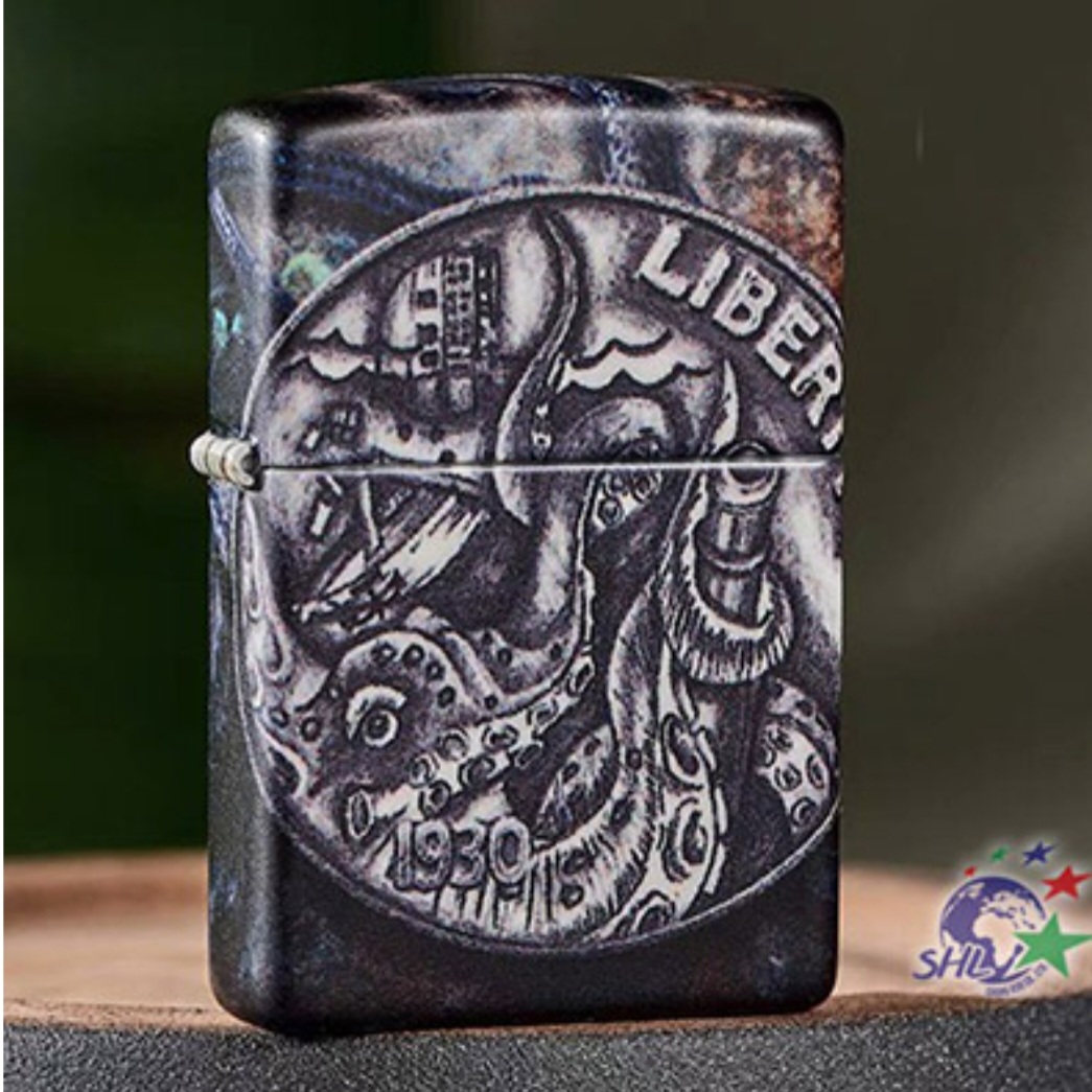 فندک زیپو اصلی کد ۴۹۴۳۴ pirate coin design