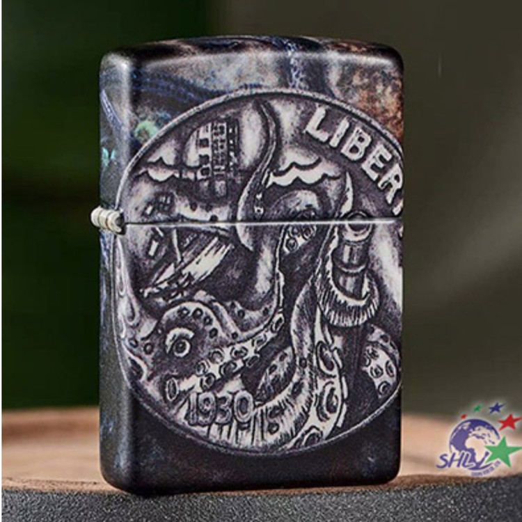 فندک زیپو اصلی کد ۴۹۴۳۴ pirate coin design