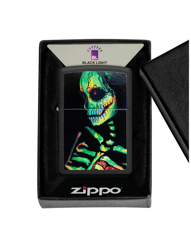 فندک زیپو اصلی کد 48761 glowing skull
