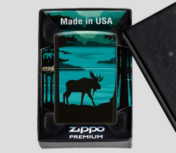 فندک زیپو اصلی کد Zippo Lighter 49481 49352 MOOSE LANDSCAPE DESIGN