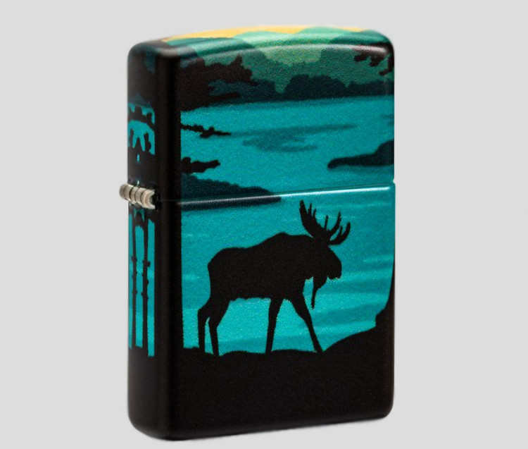 فندک زیپو اصلی کد Zippo Lighter 49481 49352 MOOSE LANDSCAPE DESIGN