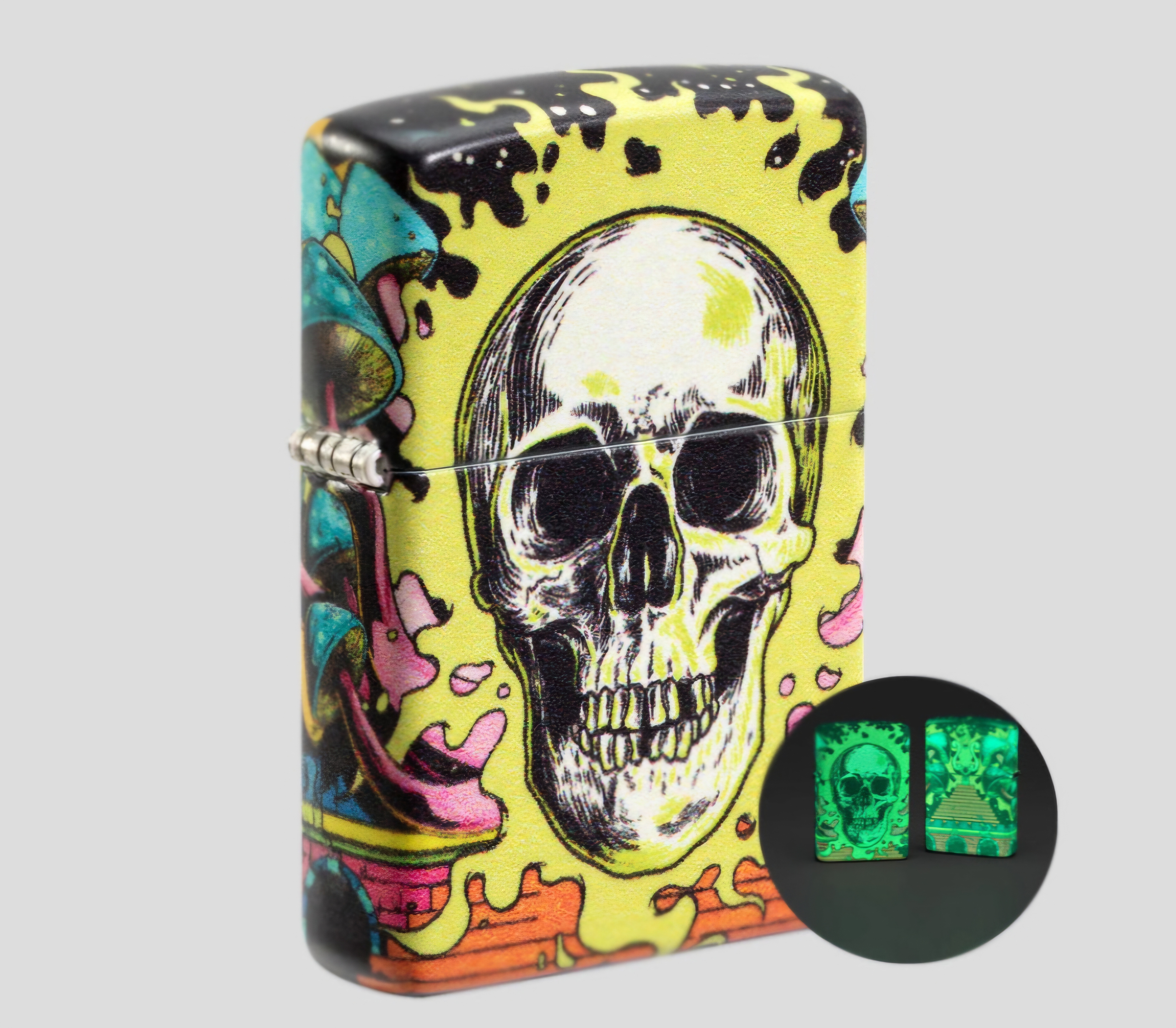 فندک زیپو اصلی کد Zippo Lighter 48640 49193 SKULL DESIGN