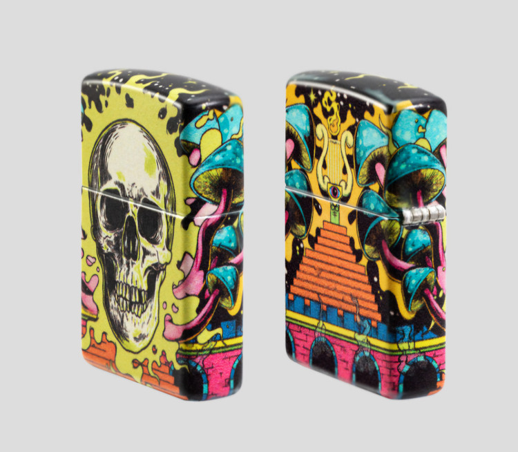 فندک زیپو اصلی کد Zippo Lighter 48640 49193 SKULL DESIGN