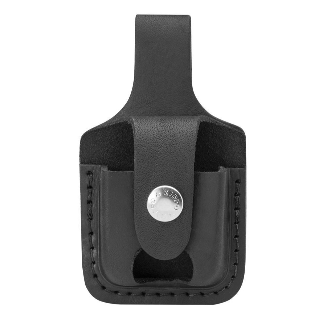 کیف چرمی مشکی زیپو مدل Thumb Notch (LPTBK)