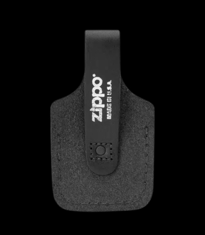 کیف چرمی مشکی زیپو مدل Thumb Notch (LPTBK)
