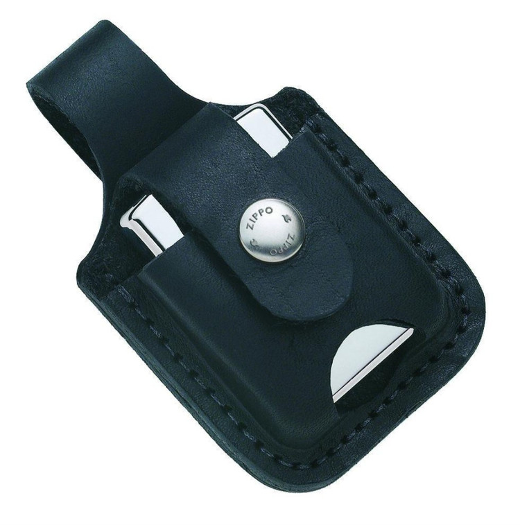 کیف چرمی مشکی زیپو مدل Thumb Notch (LPTBK)