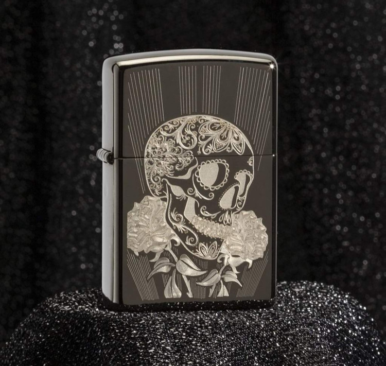 فندک زیپو اصلی کد 29883 fancy skull