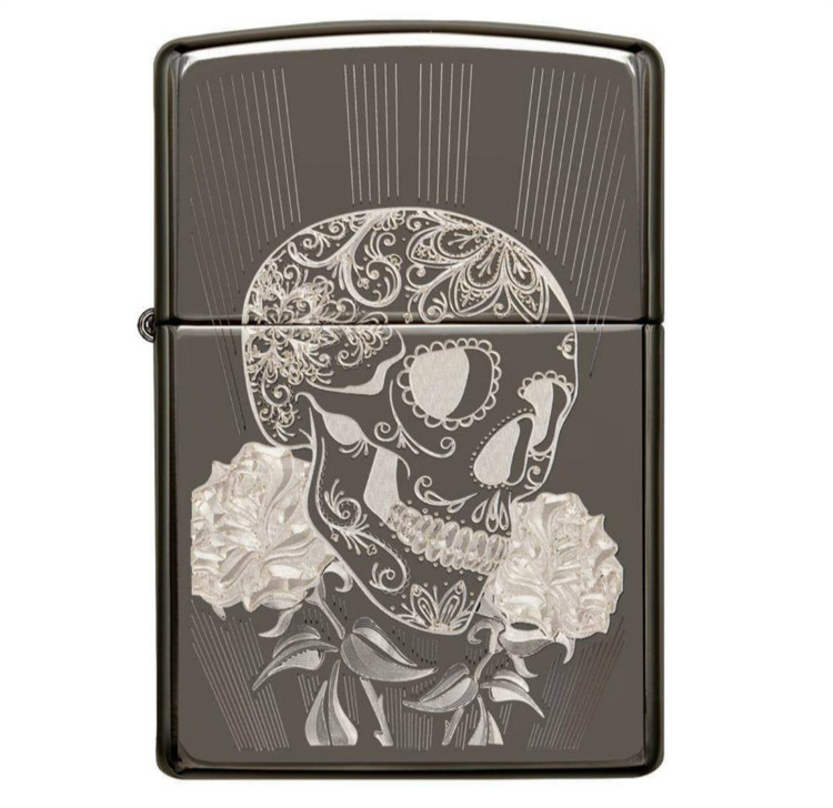 فندک زیپو اصلی کد 29883 fancy skull